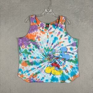 Vintage Mickey Unlimited Tank Top Women’s XL Multicolor Tie Dye Mickey 90s